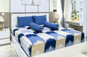 Sprei pastel biru